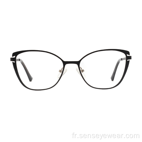 Luxury Bevel Metal Women Cat Eye Optical Frames